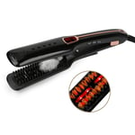 YUYAXAF Thermostatic Hair Straightener Infrared Anion Hair Salon Multifunctional Steam Spray Straight Hair Comb Antiscalding, Black