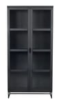 Everett Vitrinskåp Svart 95x41x195cm