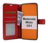 Crazy Horse Wallet Motorola Moto G51 (Röd)
