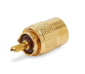 GOLD PLATED PL259 9mm SCREW SOLDER ON  ONE  NEW RG213 COAX FOR RF HAM RADIO USE