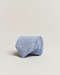 Amanda Christensen Cotton/Silk/Linen Printed Flower 8cm Tie Blue