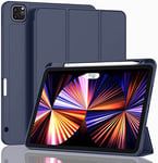 Amazon Brand Étui de Protection pour Tablette iPad Pro 11" (modèle 2021/2020) avec Porte-Stylo, Coque de Protection avec Dos en TPU, Fonction Veille/réveil de Voiture