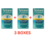 Systane Long-Lasting Dry Eye Drops Pack of 3 - Preservative-Free Hydration 10ml