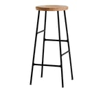 HAY - Cornet Bar Stool High - Oiled Oak - Soft Black