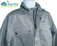 New NIKE Mens STAY DRY STORM FIT Thermore Rinnova Insulated Parka Jacket Grey M