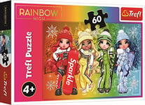 Tréfl - Rainbow High, Poupées Joyeuses - Puzzle 60 Elements - Puzzle Coloré avec des Personnages de Conte de Fées Rainbow High, Divertissement Créatif, Amusement pour les Enfants à partir de 4 ans