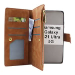 XL Standcase Lyxfodral Samsung Galaxy S21 Ultra 5G (SM-G998B) (Brun)