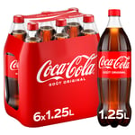Soda Goût Original Coca-cola - Le Pack De 6 Bouteilles D'1,25l