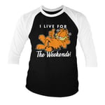 Garfield - Live For The Weekend Baseball 3/4 Sleeve Tee, Long Sleeve T-Shirt