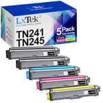 LxTek TN241 Compatible Toner Remplacement pour Brother TN241 TN245 pour MFC-9330CDW DCP-9020CDW MFC-9332CDN DCP-9015CDW MFC-9340CDW HL-3140CW MFC-9140CDN HL-3150CDW (Noir Cyan Magenta Jaune, 5-Pack)