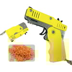 #Mini Metallisk Burst Sammanvikbar Gummibandsvapen Leksak Med 60st Gummiband#