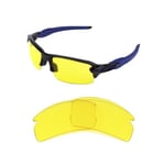 NEW REPLACEMENT NIGHT VISION YELLOW LENS FOR OAKLEY FLAK JACKET 2.0 SUNGLASSES