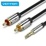 VENTION 3.5mm to 2RCA Audio Splitter Cable Compatible with TV Speaker Stereo Hi-Fi Amplifier Smartphones Tablets (3m)