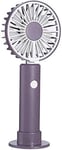 Handheld USB Electric Mini Portable Outdoor Indoor Small Fan, Adjustable Three Speed, Suitable For Home And Travel（purple）