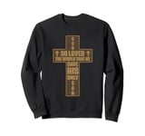 John 3:16 Christian Cross Bible Sweatshirt