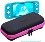 Nintendo Switch LITE Pink Slim EVA Hard Travel Case Cover With 8 Game Storage 