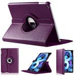 iPro Accessories iPad Air 2022/2020 /10.9 Case, iPad Air 4th Generation 2022/2020 /10.9 Cover [Corner Protection] - Slim Fit Premium Pu Leather Folio Case (Purple)