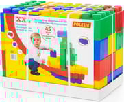Polesie 68033 Byggklossar "Xxl" 45 Delar + Anslutning För Klossar