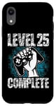 Coque pour iPhone XR Level 25 Complete Cadeau d'anniversaire 25 ans Gamer