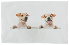 Half a Donkey The Two Dogs Cotton Tea Towel