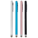4 st bärbara skärmpennor kapacitiva pekstylus mobiltelefon stylus penna surfplatta skrivpenna 17.2x1cm