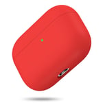 Liquid Silicone Case for AirPods Pro 2019, Triple Layer Hybrid Protective Hard Case Shockproof Cover Compatible with Apple AirPods Pro By miracase MOVING LIFE (Red)