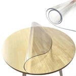 Transparent PVC Bordsskydd Runda PVC Borddukar 2,0 mm Tjocka Bordmattor Vattentäta Vinyl Bordsskydd - Xin 90cm