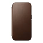 iPhone 14 Pro Nomad Modern Leather Folio Deksel - MagSafe Kompatibel - Brun