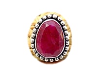 The Best Jewellery Ruby Pink Beryl Ring, Silver Plated Ring, Handmade Ring, Women Jewelry, (Size- 8 USA) BRS-10063