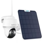 Ultra Secure - Kit caméra WiFi - Détection intelligente / 4K 8MP / Vision nocturne / IP64 / 128 Go + Panneau solaire 6W (Reolink)