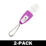 Mini Vibrator med Nyckelring Flera Färger Lila 2-Pack