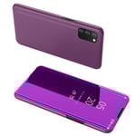 SKALO Samsung A02s / A03s Clear View Spegel fodral - Lila Lila