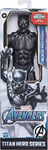 Marvel Avengers Titan Hero Series Black Panther Action Figure, 12 Inch Toy, Insp