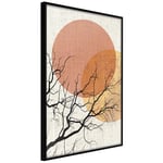 Plakat - Double Moon - 40 x 60 cm - Sort ramme