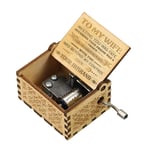 uwows Vintage Wood Hand Crank Music Box You are My Sunshine Gift for Familier Lover Birthday/Christmas/Valentine's Day (For Wife)