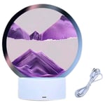 Tlily - Lampe de Paysage de Sable rvb à led Veilleuse D'Art de Sable Mobile avec LumièRe de Sablier 7 Couleurs DéCoration D'Affichage en Mer Profonde