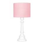 LAMPS & COMPANY Lampe de table rose classique, lampe de nuit pour chambre d'enfant, idéale pour chambre d'enfant, fille et chambre de bébé, convient comme lampe de bureau, décoration scandinave