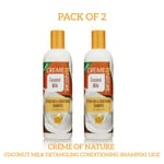 Crème of Nature | Coconut Milk Detangling Conditioning Shampoo 12oz (PACK of 2)