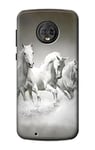 White Horses Case Cover For Motorola Moto G6