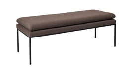 Nordic Furniture Group TROUVILLE Bänk m dyna, brun textil