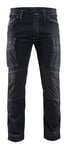 Arbetsbyxa Blåkläder Stretch Marinblå/svart 1459 C44, Bomull