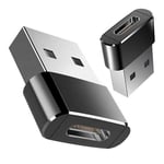 USB-adapter - USB typ A (hane) till USB-C (hona) - USB 3.1 Svart
