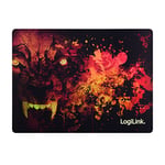 LogiLink ID0141 Ultra Thin Glimmer Gaming Mouse Pad with Special Coating in Wolf Design Dark Red