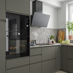 IKEA IKEA MÅGEBO varmluftsugn med kombinationsånga, ikea 500 svart, svart Bredd: 59.5 cm