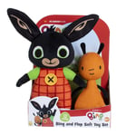 Golden Bear Bing & Flop Super Soft Plush Toy Set Mascots Rabbit Cuddly Kids Gift