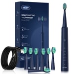 SEJOY Sonic Electric Toothbrush USB Rechargeable 8 Tooth Brush Heads Timer 5Mode