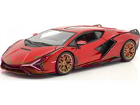 Bburago Bbu 1:24 Lamborghini Sian Fkp37 Raudona 21099Rd 02702