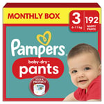Pampers Baby-Dry Stl3 6-11kg 192st