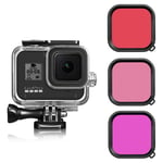 GoPro Hero 8 Black waterproof case with triple lens filter
