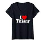 Womens I LOVE HEART TIFFANY V-Neck T-Shirt
